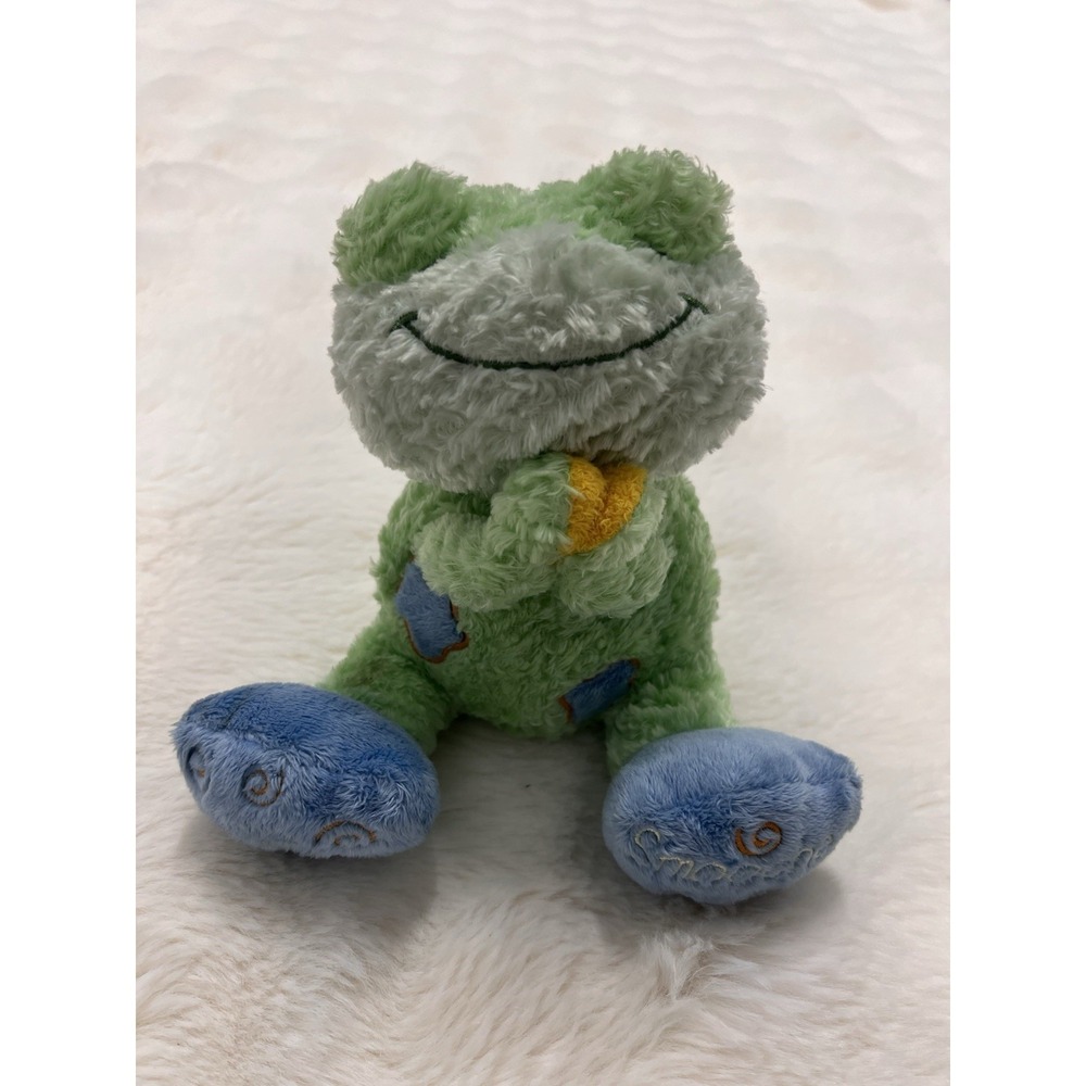 Vintage 2004 Bright Stars Smooches Frog Praying Plush Now I Lay Me Down Sleep
